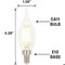 Westinghouse Bulb LED Dimmable 4.5W 120V CA11 Filament 2700K Clear E12 Candelabra Base, 6PK 5272020 - alternate 7